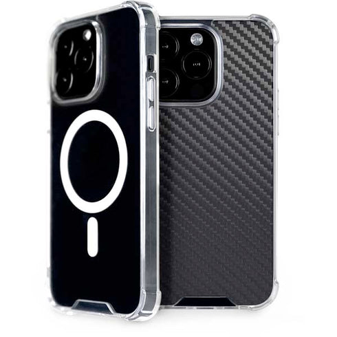 Black Carbon Fiber Specialty Texture Material iPhone 15 Pro MagSafe Case